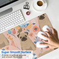 thumbnail image 4 of Long Mouse Pads for Desk,Bulldog Dog and Flower Florals Desk Mats on Top Of Desks, Desk Mouse Pad Extra Large with 3mm Non-Slip Base and Stitched Edge for Gaming,Office,Work,Home 35.4"x15.7", 4 of 6