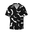 thumbnail image 5 of PAYOHTO Bats on Black Mens Hawaiian Casual Short-sleeved Shirt Tropical Summer Beach Button Down Shirts, 5 of 7