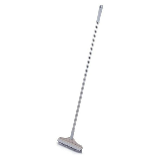 Advancent Cepillo para fregar 2 en 1, fregador giratorio ajustable para suelo, baño, ventanas, ranura para lechada, accesorios de limpieza Suministros de limpieza para el hogar Beige