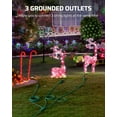 thumbnail image 2 of DEWENWILS 25 FT (7'+6'+6'+6') Extension Cord for Outside with 3 Outlets 16 AWG 3 Prong Green Power Cord Plugs with Safety Cover, 2 of 7