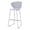 Light Grey, variant on Midcentury Plastic Bar Stool with Metal Legs Gray Set of 2