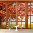 thumbnail image 3 of Idea4wall 4pcs Vies from French Window Peel and Stick Wallpaper Removable Wall Murals Large Wall Stickers for Home Decoration, 66"x24", 3 of 5