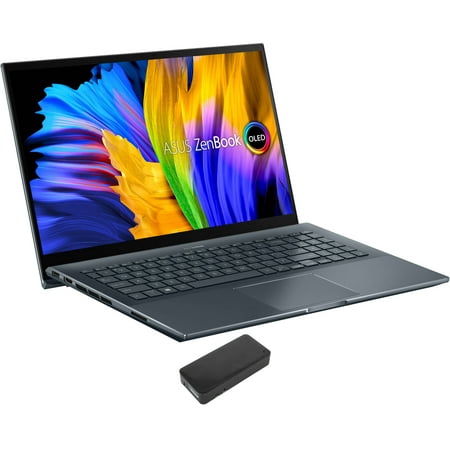ASUS ZenBook Pro 15 Home/Business Laptop (AMD Ryzen 9 5900HX 8-Core  15.6in 60 Hz Touch Full HD (1920x1080)  GeForce RTX 3050 Ti  16GB RAM  Win 11 Pro) with DV4K Dock