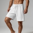 thumbnail image 5 of MYAOYI Men's Soft Fleece Shorts Elastic Waist Drawstring Casual Lounge Gym Shorts, 5 of 7