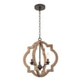 thumbnail image 7 of Kira Home Roman 18" 3-Light Farmhouse Pendant Light, Adjustable Hanging Height, Weathered Pine + Rustic Bronze Finish, 7 of 7