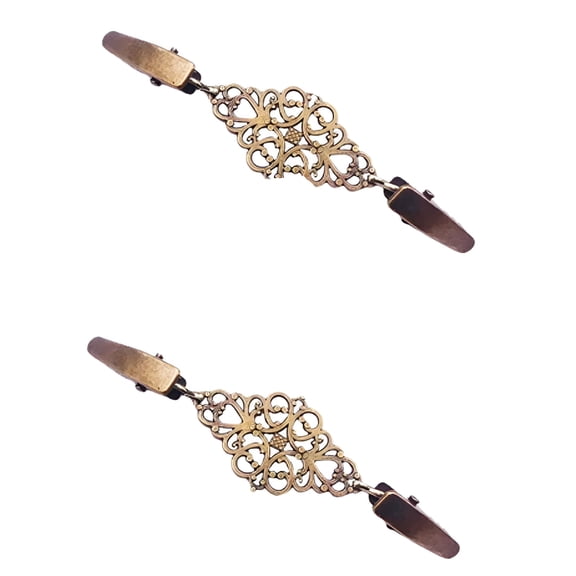 DESIGNICE 4 Pcs Women's Sweaters Easy to Attach Vintage Cardigan Clip Sweater Clip Shirt Clip Shawl Alloy Miss