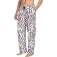 thumbnail image 3 of Kdxio Lavender Flowers Print Men's Sleep Pajama Pant Lounge Pants with Pockets, 3 of 8