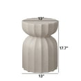thumbnail image 2 of 13" Modern Outdoor and Indoor Waterproof Coffee Table and Side Table Set, Durable MgO Cement Design, Suitable For Patio, Garden, Backyard and Living Room, White, 2PC, 2 of 6