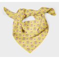 thumbnail image 3 of Bimba Yellow Blooming Camellias & Rose Floral Printed Pure Silk Scarf For Hair Neck Head Bandanas For Women 40 x 80 Inches, 3 of 6