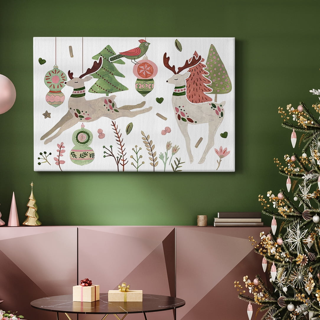 Reindeer Wishes Collection A- Gallery Wrapped Canvas