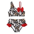 thumbnail image 3 of SOFTCCLO Girls Swimsuit 2 Piece Bikini Set Cute Floral Print Tankini Top Bottom Toddler Beach Lightweight Kids Swimwear Multicolour 6-7 Y, 3 of 8