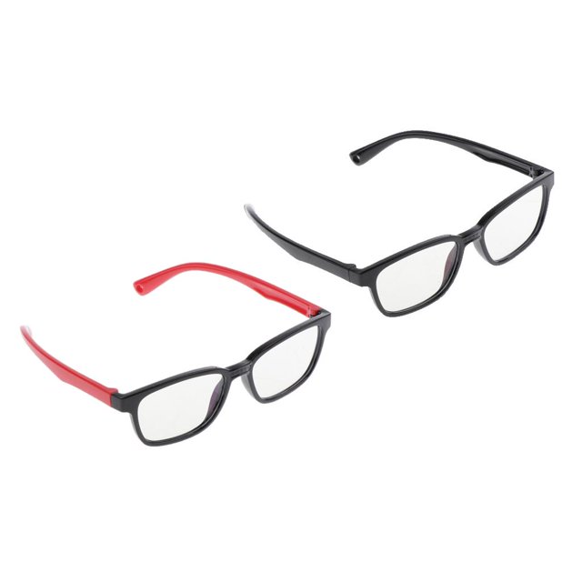 2x Lentes de Ordenador para Niños Gafas con Montura de Silicona Suave Anti Fatiga Visual