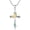 08-Cross with Crown, variant on Cross Necklace for Men Women S925 Sterling Silver Celtic Knot Cross Faith 4 Way Medal Necklaces Religion Jewelry for Birthday Anniversary Day Christmas