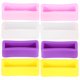 thumbnail image 1 of BRIGHTFUFU 8pcs Correa de reloj Anillos móviles Correa de reloj Bucles de reloj de silicona Bisel Accesorios de reloj para mujeres Hombres - 18 mm (Púrpura + Amarillo limón + Rosa + Translúcido), 1 of 7