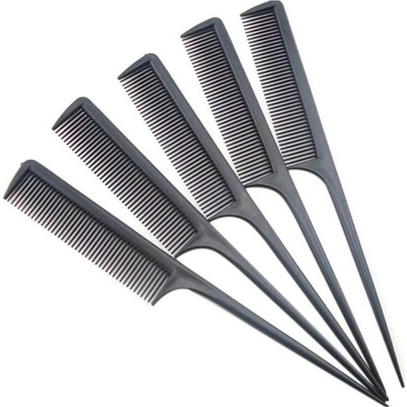 Pin Tail Hair Toothed Comb Black Professional Hairdressing Sectioning Styling UK