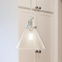 Luxury Traditional Pendant, 12.5H x 12W, with Modern Farmhouse Style, Polished Nickel, UHP4001 by Urban Ambiance