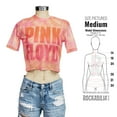 thumbnail image 3 of Pink Floyd Ladies Crop Top: Stacked Logo (Mesh) (X-Small), 3 of 3