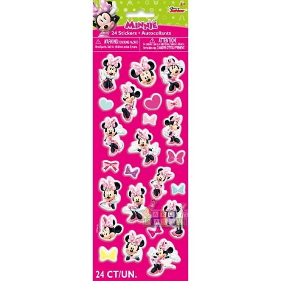 Unique Industries Minnie Mouse Puffy Sticker Sheet, 1 Count
