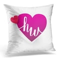 thumbnail image 1 of BSDHOME Housse de Coussin Abstraite Colorée avec Initiale en Forme de Cœur Rouge pour Mariage 18x18 Pouces, 1 of 1