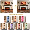 thumbnail image 3 of BOSHIRO 90" Electric Fireplace with Mantel and Cabinets, Fireplace TV Stand with 36" Insert Heater, LED Light Power Outlet for Living Room Bedroom, 3 of 7