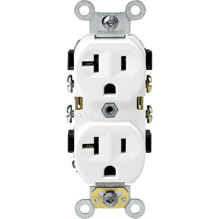 Leviton Shallow Commercial Grade Duplex Outlet