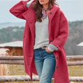 thumbnail image 2 of Womens Winter Clothes Fuzzy Lapel Open Front Long Cardigan Coat Warm Winter Outwear Jackets winter clothing for women, 2 of 6
