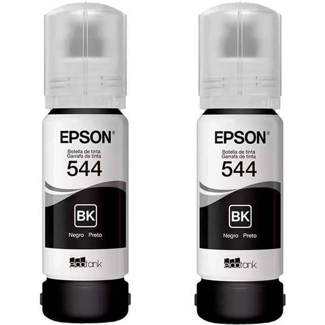 Kit 2 Botellas Tinta EPSON T544 Negro L3110 L3150 L5190