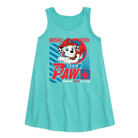 Paw Patrol - Team Paw Marshall - Toddler & Youth Girls A-line Dress