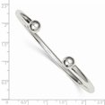 thumbnail image 2 of Sterling Silver Cuff Bangle Bracelet - 8.0 Grams - Measures 4mm Wide, 2 of 2