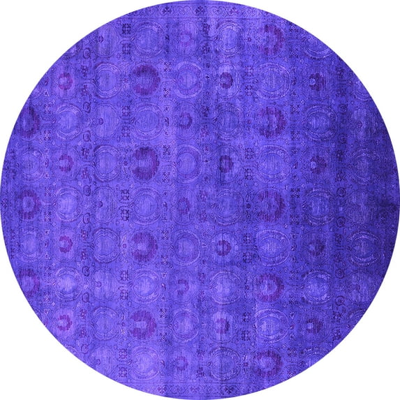 Ahgly Company Indoor Round Oriental Pink Industrial Area Rugs, 8' Round