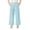 Blue, variant on HAiming Girls Uniform Pants Kids High Waisted Wide Leg Pants Casual Loose Trousers with Pockets for 5-14 Years