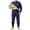 Navy, variant on VEKDONE Plus Size Thermal Underwear for Men Long Johns Set Fleece Lined Heat Retention Underwear Base Layer Top And Bottom Set for Cold Weather