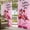 White Pink Dark Pink, variant on Outdoor Curtains for Patio Waterproof, Valentine's Day Outdoor Privacy Panels Grommet, Red Flamingos Roses Love Romance Beige Blackout Outside Curtains for Porch/Cabana 54"x95", 1 Panel