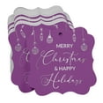 thumbnail image 3 of Inkdotpot Real Silver Foil Bracket Shape Paper Hang Tags Merry Christmas & Happy Text Favor Tags Pack Of 50, 3 of 7
