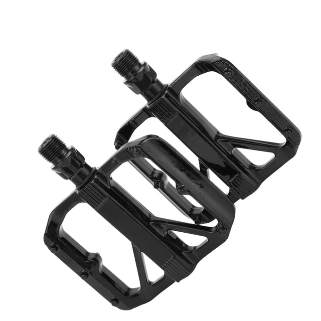 Pedal de bicicleta Unique Bargains, eje de 9/16" de aleación de aluminio, pedal negro para bicicleta de carretera, montaña, BMX y MTB