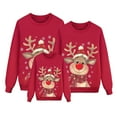 thumbnail image 5 of Fiaer Christmas Sweatshirts for Family Trendy Funny Reindeer Graphic Xmas Pullover Baggy Casual Crew Neck Warm Long Sleeve Holiday Tops Women L, 5 of 5