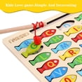 thumbnail image 3 of Juguete magnético de madera para juego de pesca Nashrio Alphabet de 3 a 5 años, 3 of 8