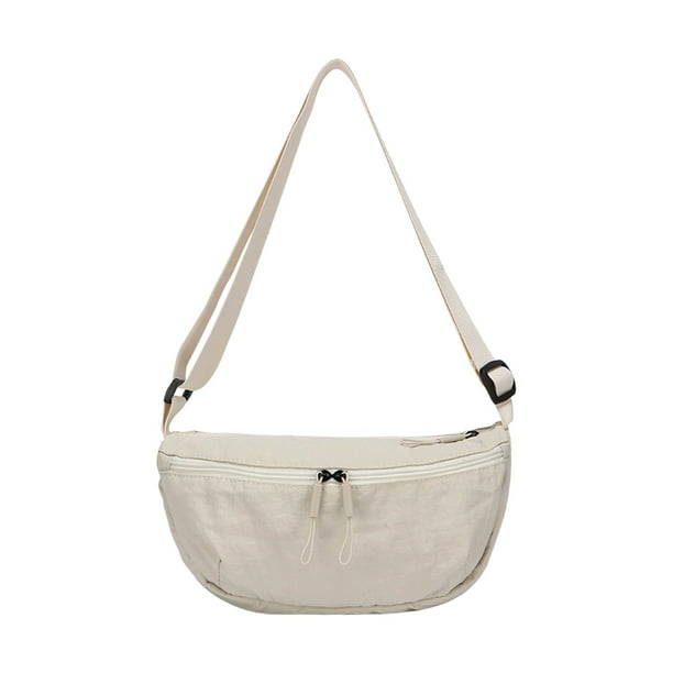 Bolso bandolera para hombre y mujer,con múltiples bolsillos,de nailon.Se puede llevar en la cintura o al hombro.Almacenamiento seguro con cremallera para el teléfono,las llaves y la cartera.