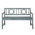 thumbnail image 5 of Apollo 51.2" 3-Seat Circle-Back 600-Lbs Support Acacia Wood Outdoor Garden Patio Bench, Gray, 5 of 8