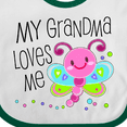 thumbnail image 4 of Inktastic My Grandma Loves Me Cute Dragonfly Boys or Girls Baby Bib, 4 of 4