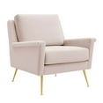 thumbnail image 2 of Modway Chesapeake Performance Velvet Armchair in Gold Pink, 2 of 8