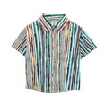 thumbnail image 2 of Hrsba Kids Short Sleeve Shirt Unisex Lapel Collar Short Sleeve Print Summer Casual Shirt Lightweight Tee Airy Wear Pullover Style, 2 of 3