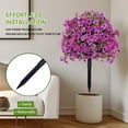 thumbnail image 3 of 23.62inch Artificial Flower Ball Topiary Trees with Ground Spikes,Exquisite Boxwood Topiary Ball Trees,Durable Artificial Shrubs Tree for Indoor Outdoor Front Porch Decor, 3 of 9