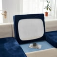 thumbnail image 6 of Velvet 1 2 3 Cushion Couch Cushion Cover for L-Shaped Sofa Chaise Longue Sofa Slipcover, Stretch Sofa Cover Non-slip Soft Furniture Protector -Navy-Loveseat, 6 of 6