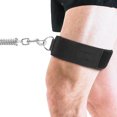 thumbnail image 3 of Clispeed 2 correas de tobillo acolchadas con anilla en D para ejercicios de piernas en gimnasios con máquinas de cable (Negro), 3 of 7