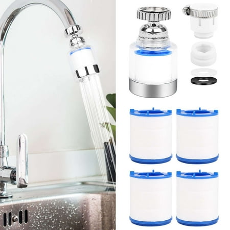 

360° Rotating Sink Water Filter Kitchen Bathroom Universal Sink Water Faucet Filter Removes Chlorine Fluoride Heavy Metals