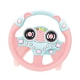 thumbnail image 2 of Volante de Juguete para Niños para El Asiento Trasero Del Coche, Regalo de Cumpleaños, Juguete de Simulación de Conducción con Coordinación Mano-ojo, Rosa, 2 of 8