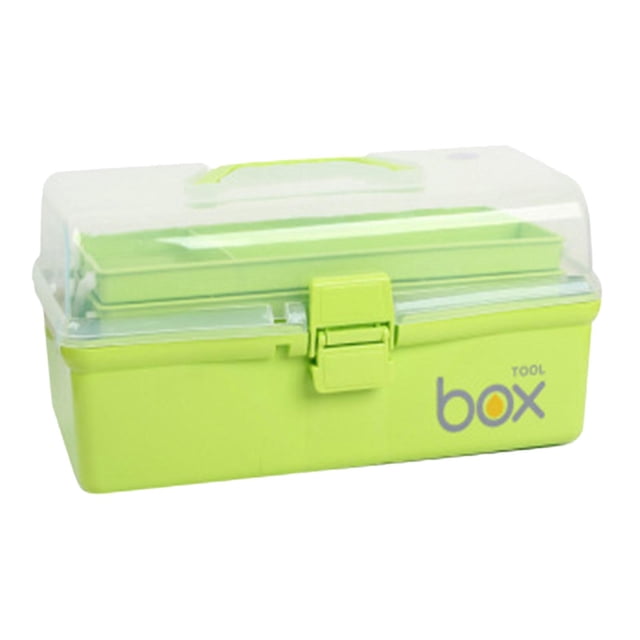 TISHITA Portable Medical Box 3 Layer Emergency Storage Box for Family Use Car Office Green