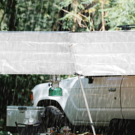 FOMIYES Transparent Waterproof Tarp for Camping Lightweight Outdoor Protective Cover