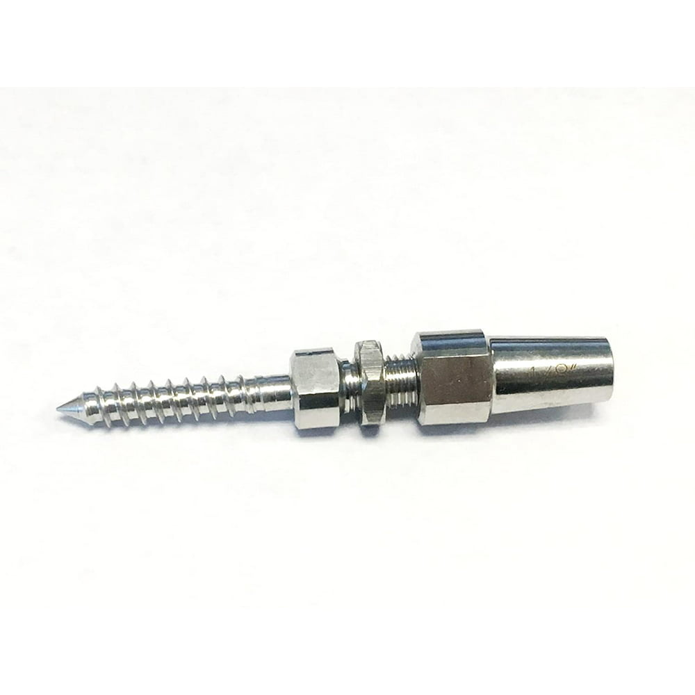 Stainless Steel T316 Swageless Lag Stud End Fitting For Cable Railing